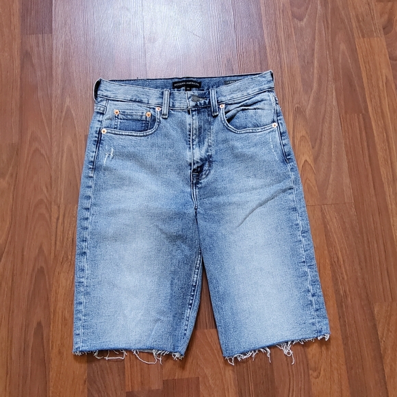 Modern American La Brea Short Long Berbuda Jean Shorts Size 26 New - Picture 1 of 6